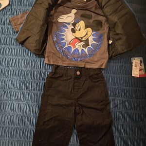 Disney Mickey Mouse Kids Matching Set - Black and Blue